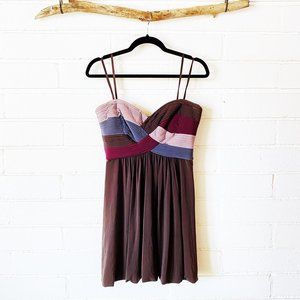 BCBG Max Azria Chiffon pleat Grecian Mini Dress 8